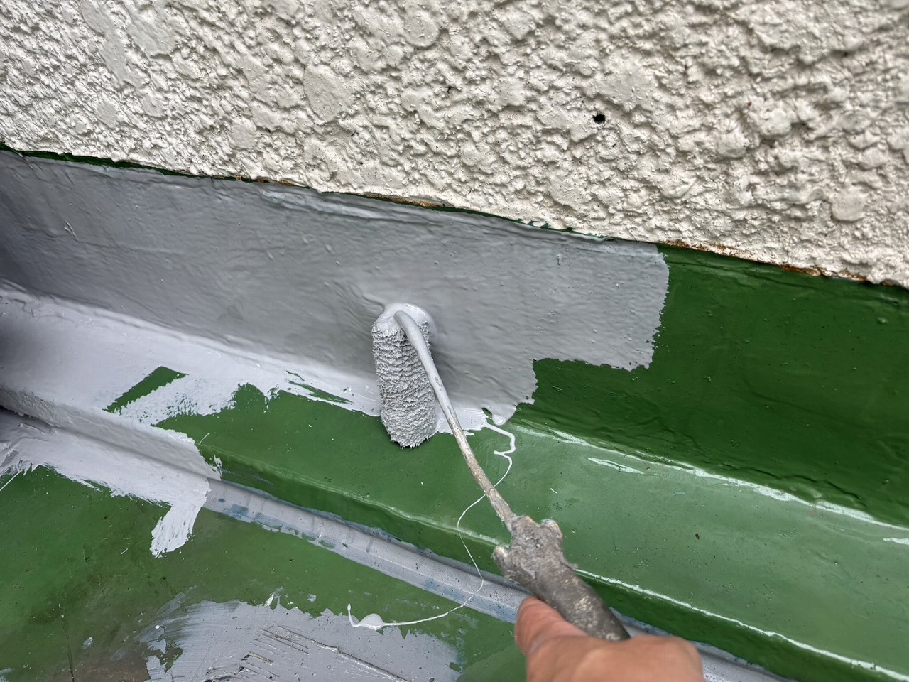 横浜市港北区工場ビル　雨漏り補修工事　屋上ウレタン防水工事編