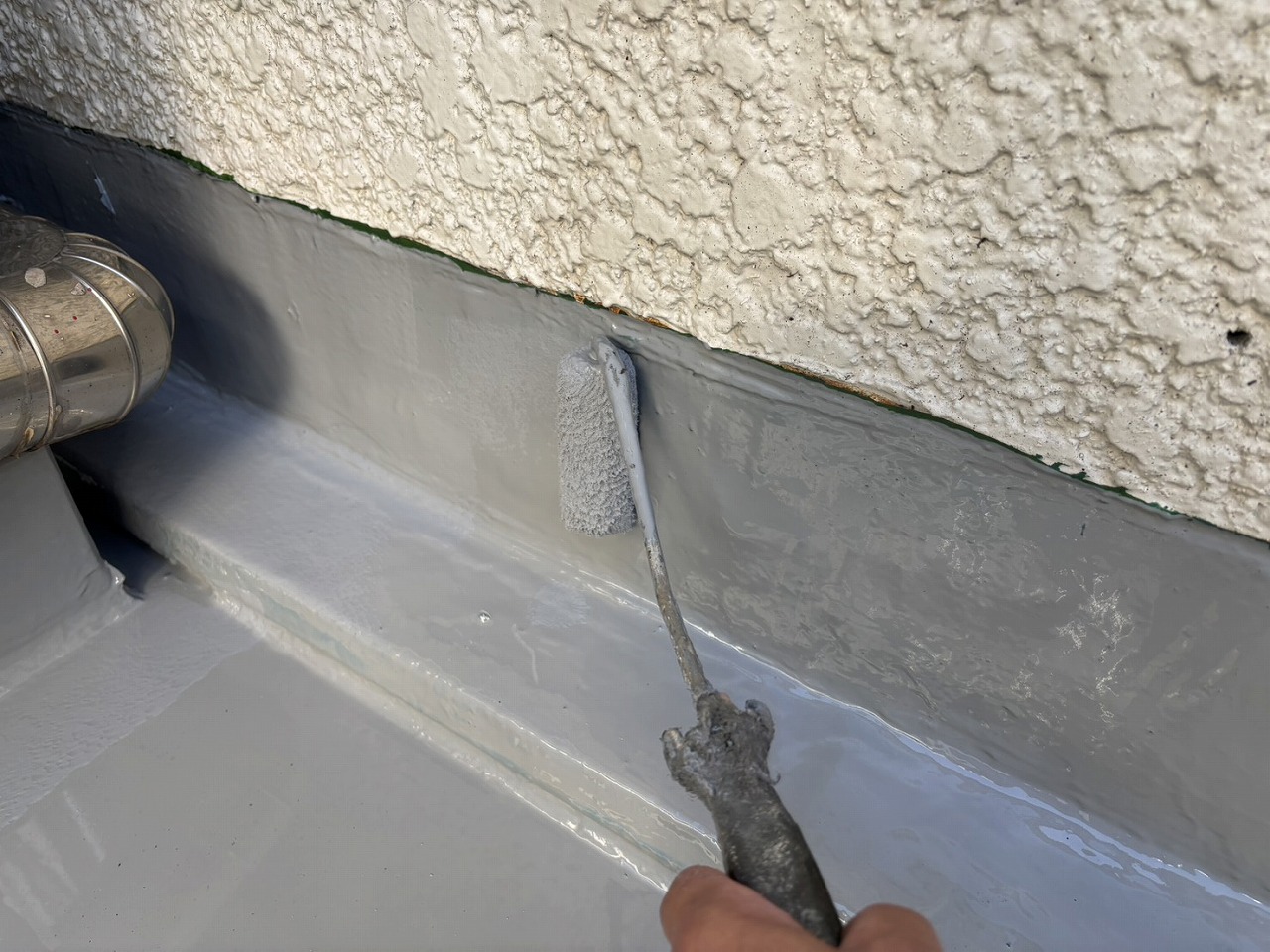 横浜市港北区工場ビル　雨漏り補修工事　屋上ウレタン防水工事編