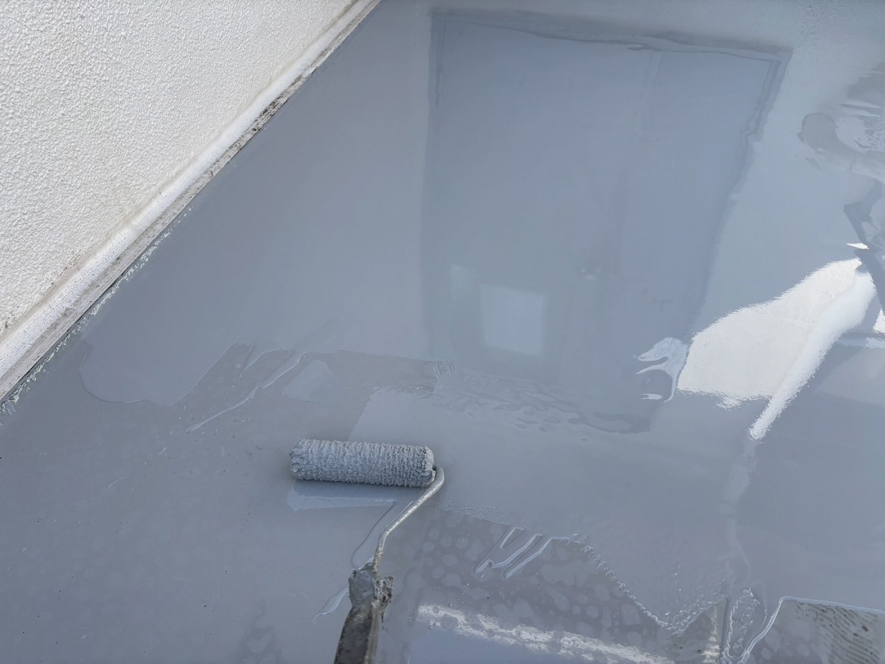 横浜市港北区工場ビル　雨漏り補修工事　屋上ウレタン防水工事編