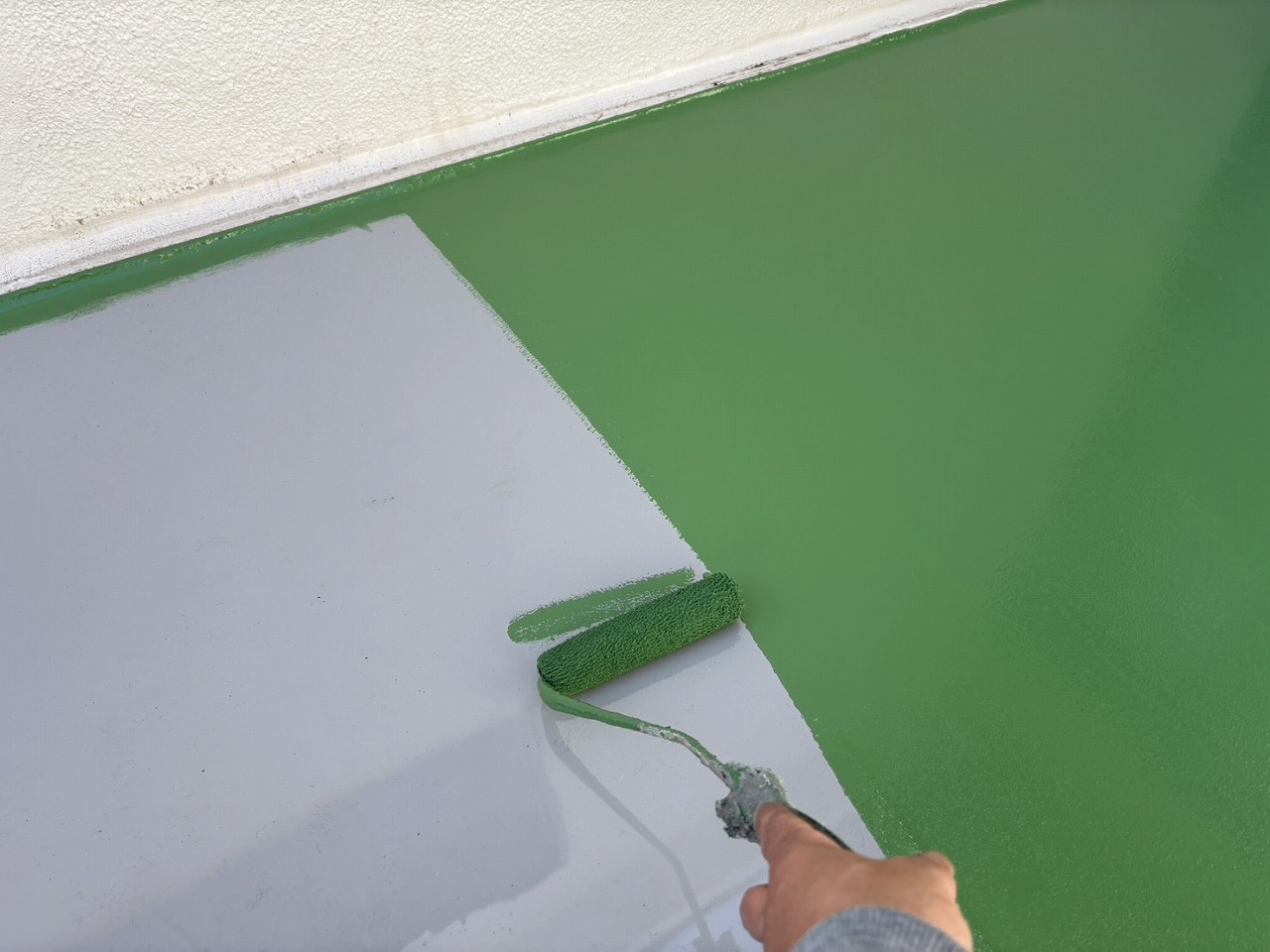 横浜市港北区工場ビル　雨漏り補修工事　屋上ウレタン防水工事編