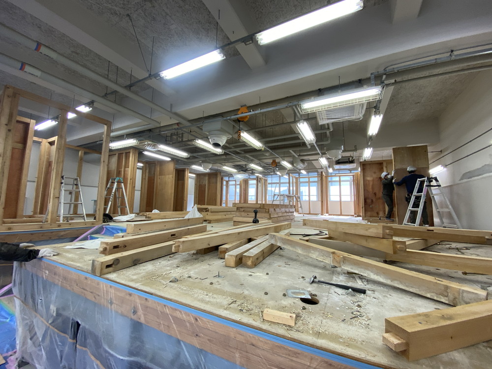 神奈川県横浜市鶴見区、職業技術向上の為の内装工事実習ブース改修工事のご紹介