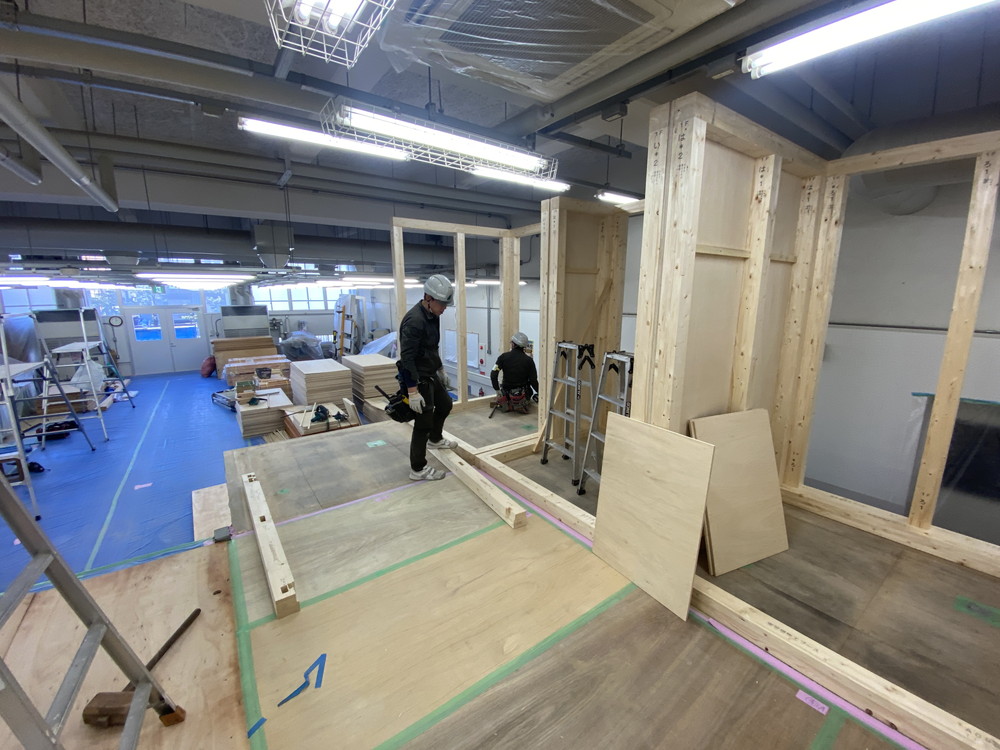 神奈川県横浜市鶴見区、職業技術向上の為の内装工事実習ブース改修工事のご紹介