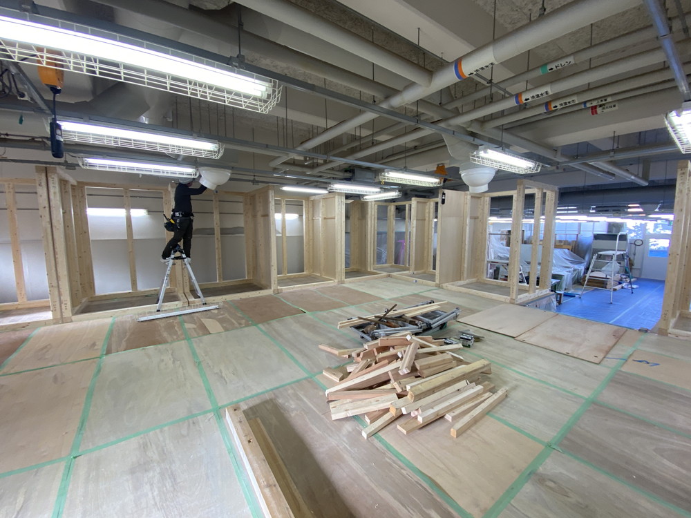 神奈川県横浜市鶴見区、職業技術向上の為の内装工事実習ブース改修工事のご紹介