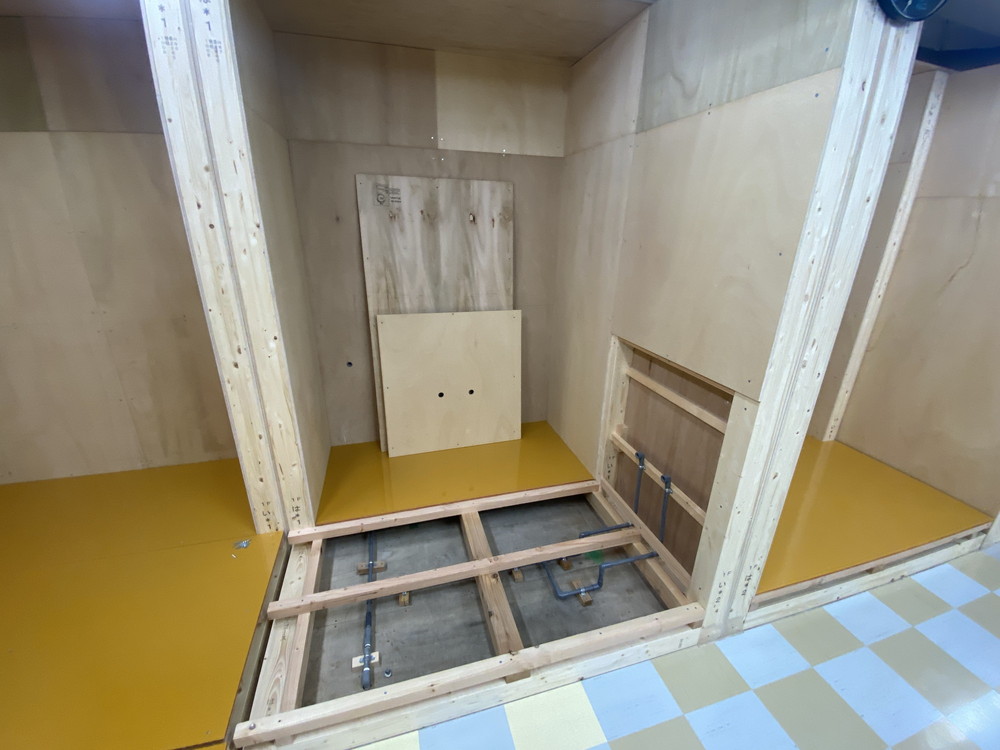 神奈川県横浜市鶴見区、職業技術向上の為の内装工事実習ブース改修工事のご紹介